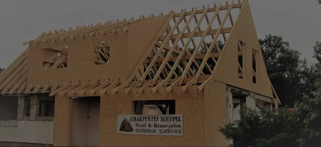 Charpentes noeppel maison, toiture en bois